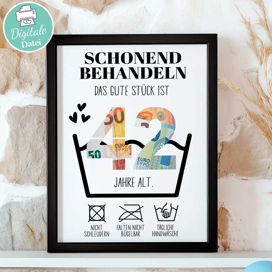 Geldgeschenk zum 42. Geburtstag Herzensprojekt Manufaktur