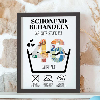 Geldgeschenk 46. Geburtstag im Rahmen merchOne