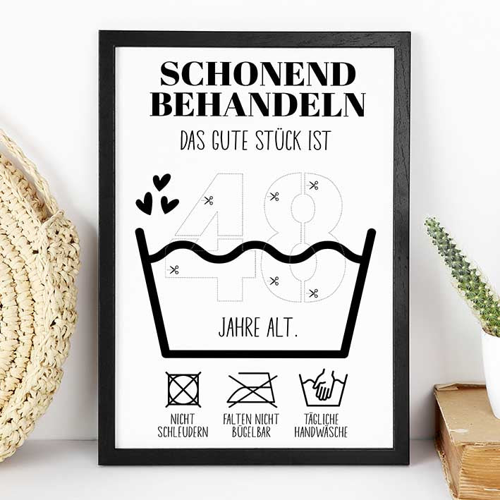 Geldgeschenk 48. Geburtstag im Rahmen merchOne