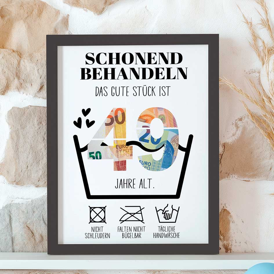 Geldgeschenk 49. Geburtstag im Rahmen merchOne