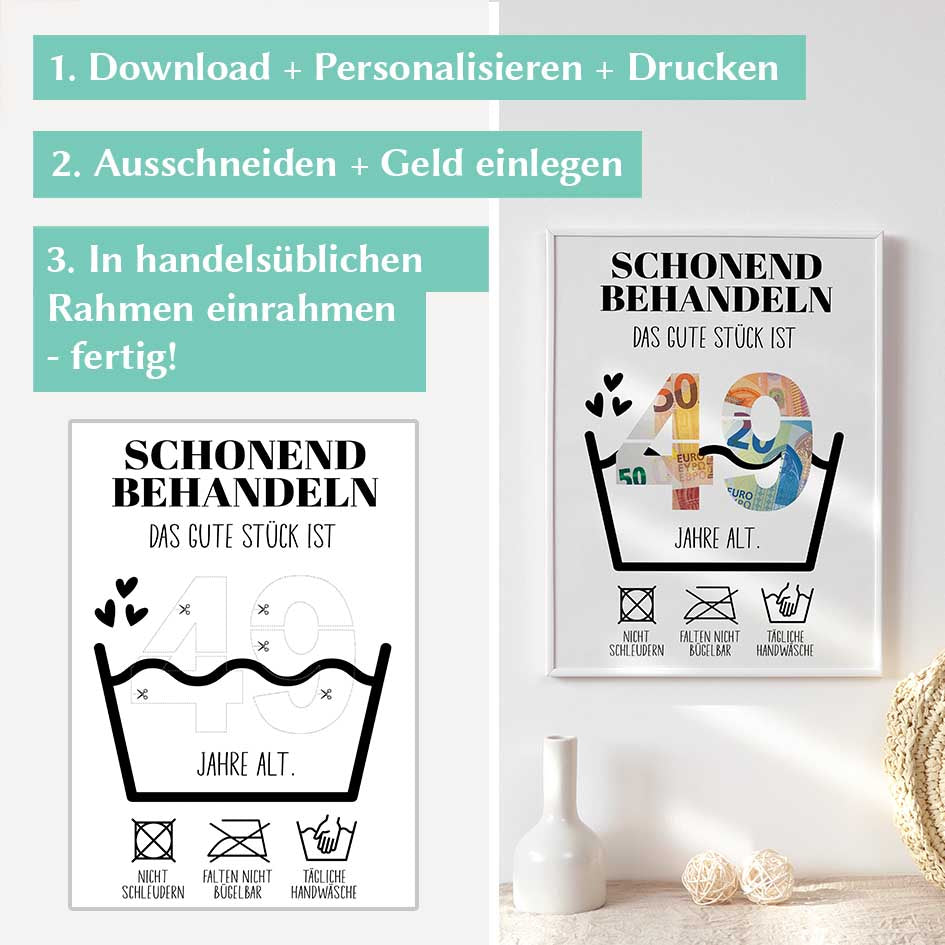 Geldgeschenk zum 49. Geburtstag Herzensprojekt Manufaktur