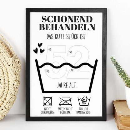 Geldgeschenk 52. Geburtstag im Rahmen merchOne