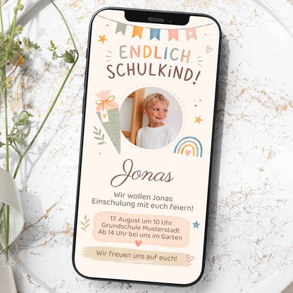 Digitale Einladung zur Einschulung