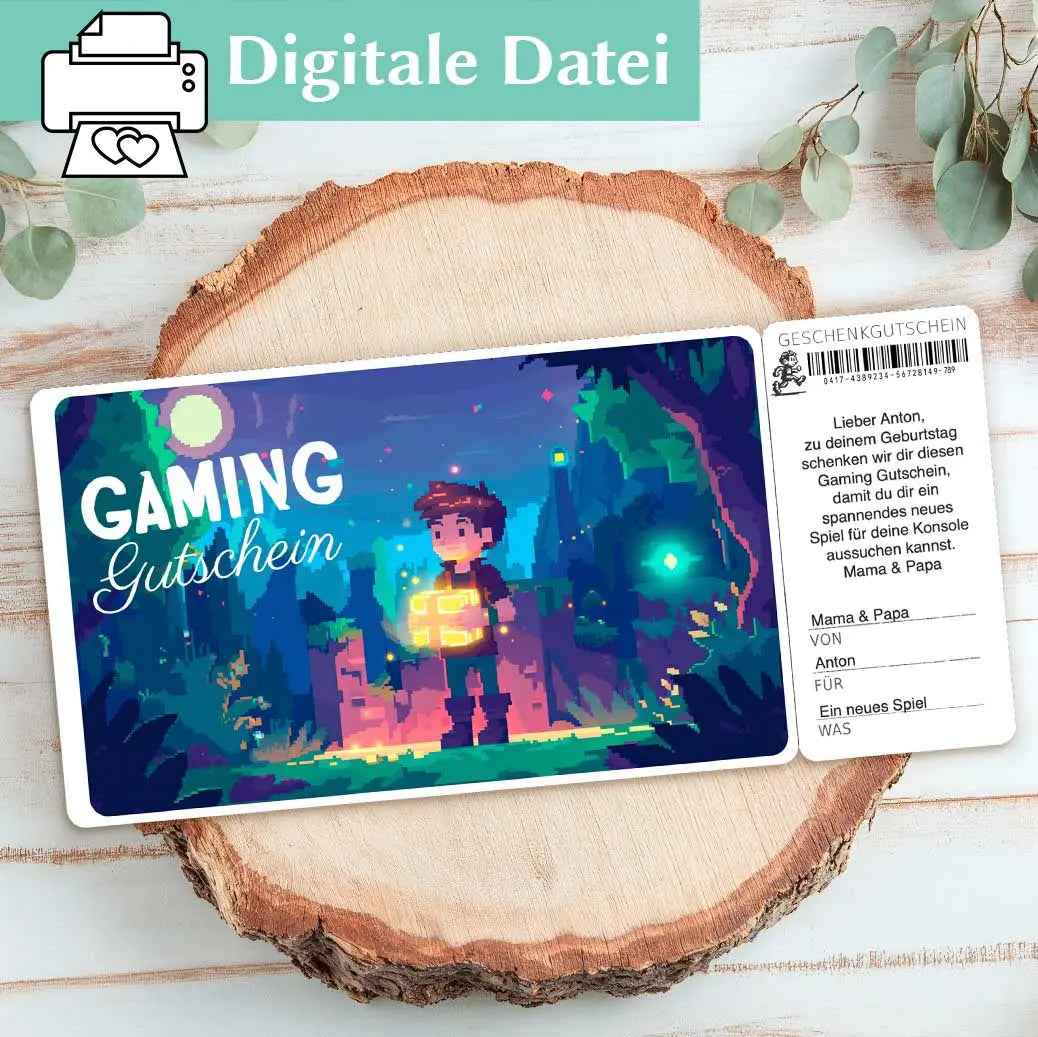Gaming Gutschein Vorlage