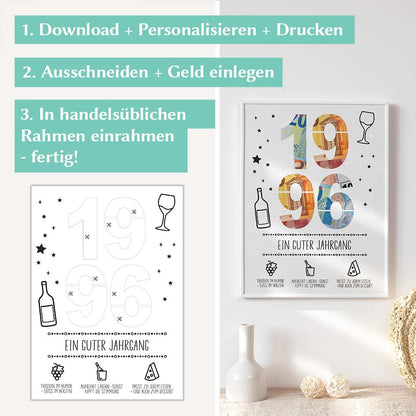 Geldgeschenk Geburtstag 1996 Herzensprojekt Manufaktur