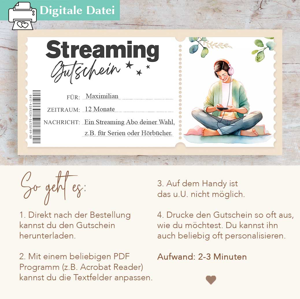 Streaming Gutschein Hörbücher Herzensprojekt Manufaktur