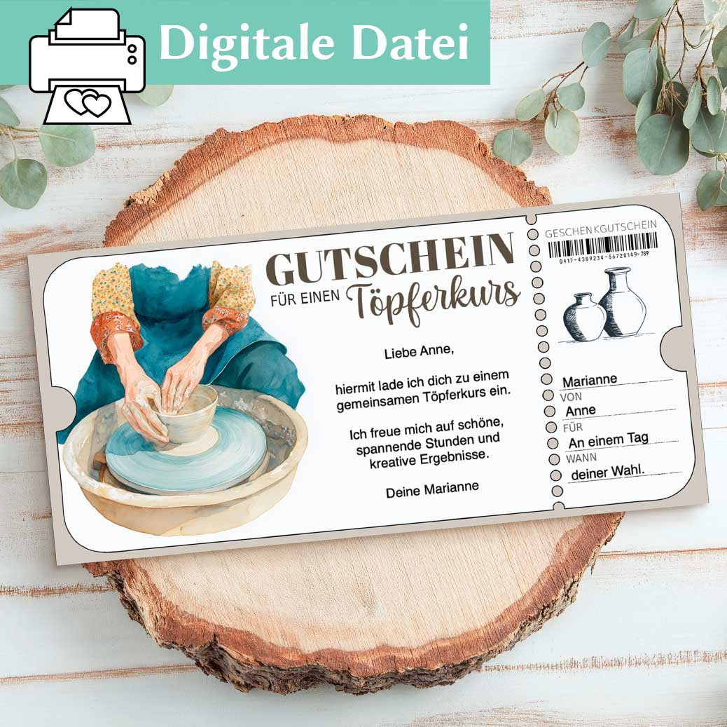 Töpferkurs Gutschein Herzensprojekt Manufaktur