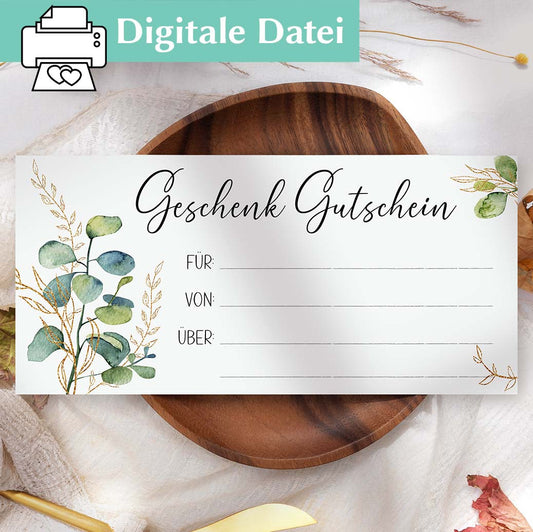 Geschenkgutschein Vorlage Herzensprojekt Manufaktur