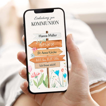 Kommunion Einladen WhatsApp Herzensprojekt Manufaktur