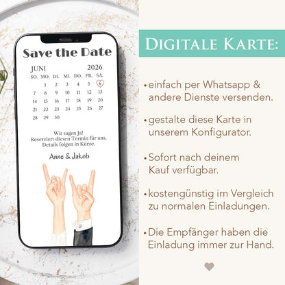 Save the Date Vorlage WhatsApp Herzensprojekt Manufaktur