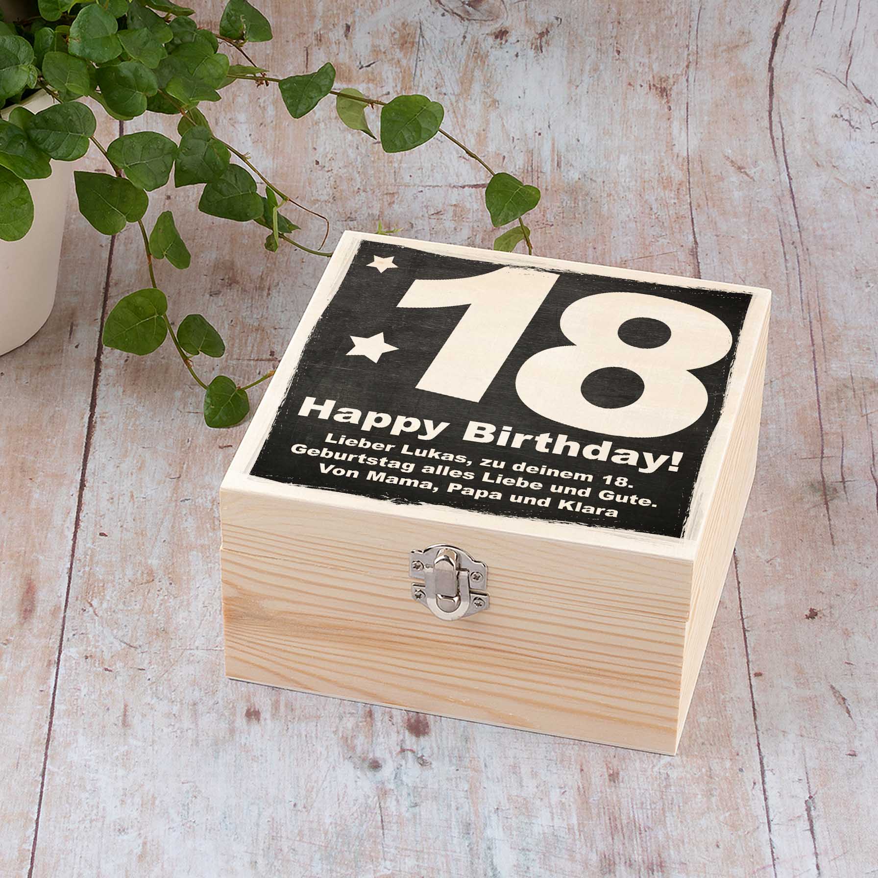 Geschenkbox zum Geburtstag. ✓ Geldgeschenk zum 18. Geburtstag.