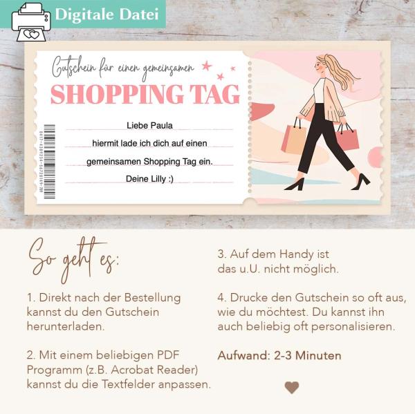 Einkaufen Shopping Tag